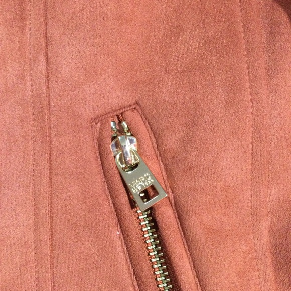 Andrew Marc Size M Faux Suede Moto Coat Jacket - Picture 4 of 9